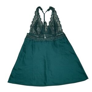 ADORE ME MONALISA  SHEER LACE BABYDOLL  Nighty  IN GREEN SIZE MEDIUM